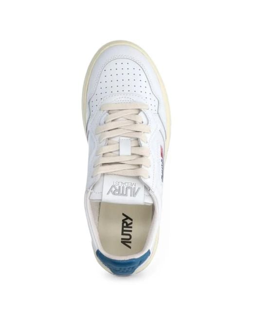 Autry White Medalist Perforated Sneakers