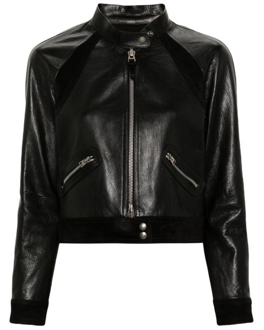 Tom Ford Black Zip-up Leather Jacket