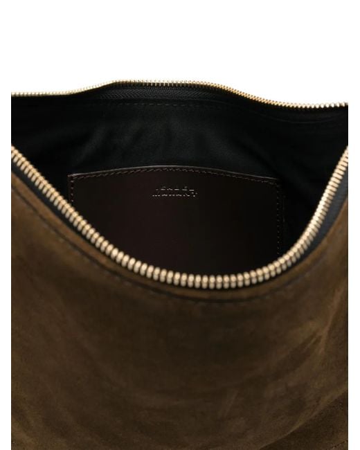 Isabel Marant Black Oskan Soft Zipped Bag Fringe