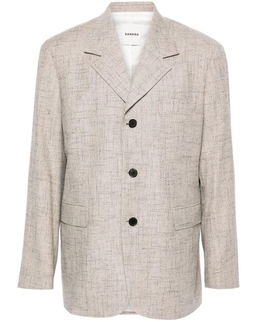 Blazer A Motif En Jacquard Sandro pour homme en coloris Neutre Lyst