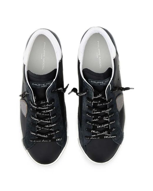 Philippe Model White Prsx Leather Low-Top Sneakers for men