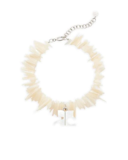 Pulsera con apliques Courreges de color White