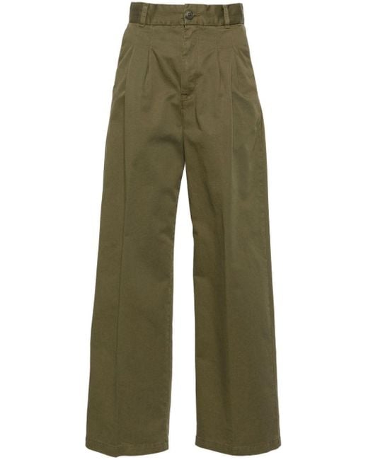 Carhartt Green W' Leola Straight-leg Trousers