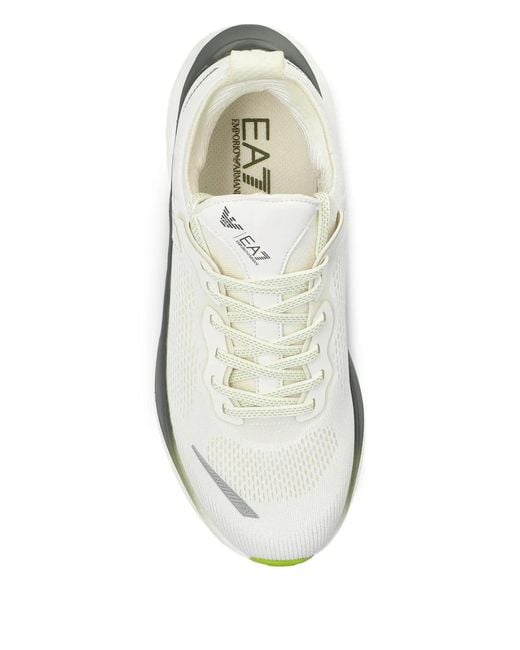 EA7 White Nitro Wave Running Sneakers