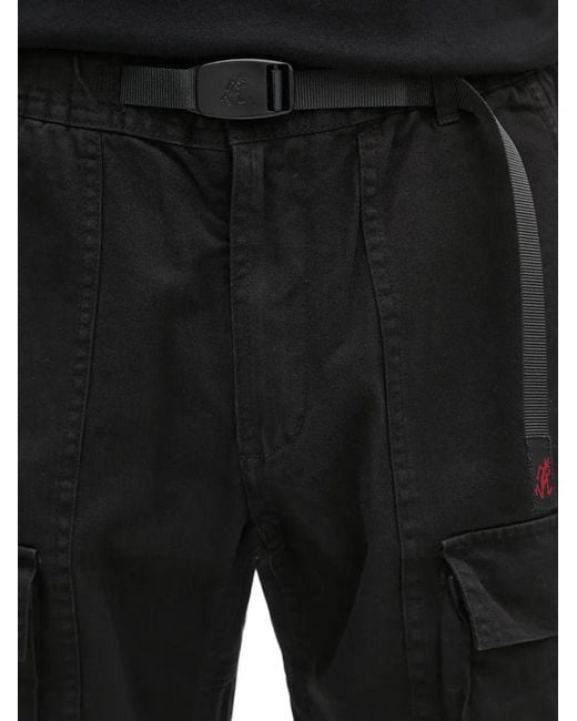 Gramicci Black Belted Cargo Trousers for men