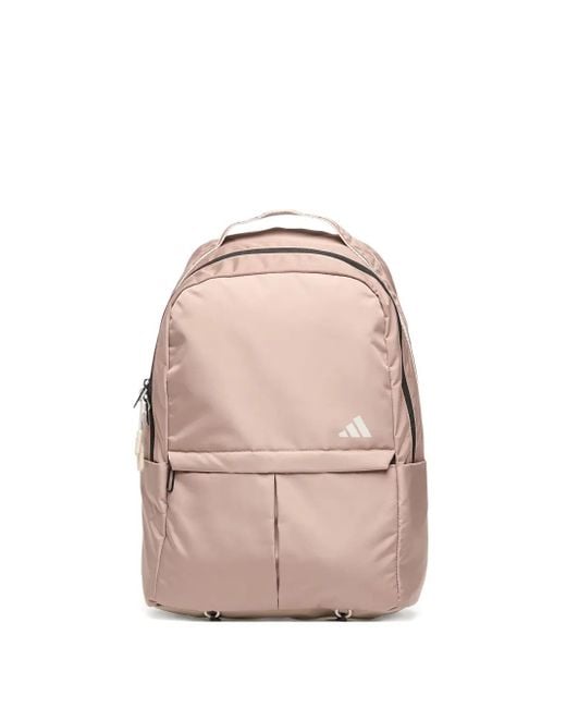 Adidas Pink Yoga Logo-Print Backpack