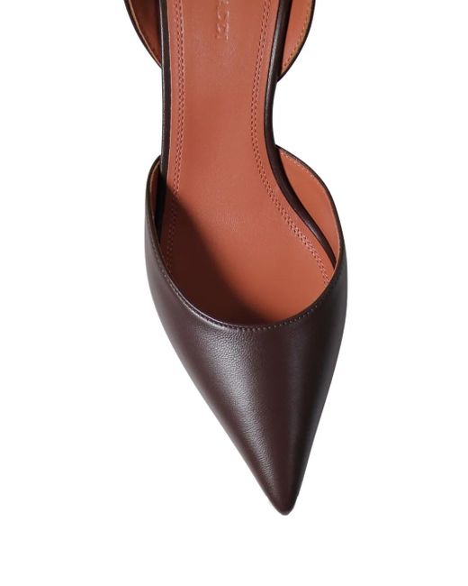 AMINA MUADDI Brown 70Mm Holli Slingback Pumps