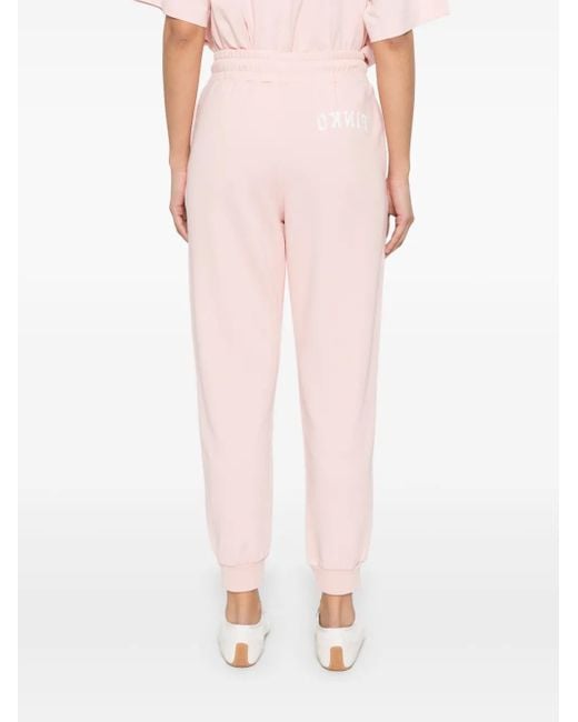 Pinko Pink Logo-Print Track Trousers