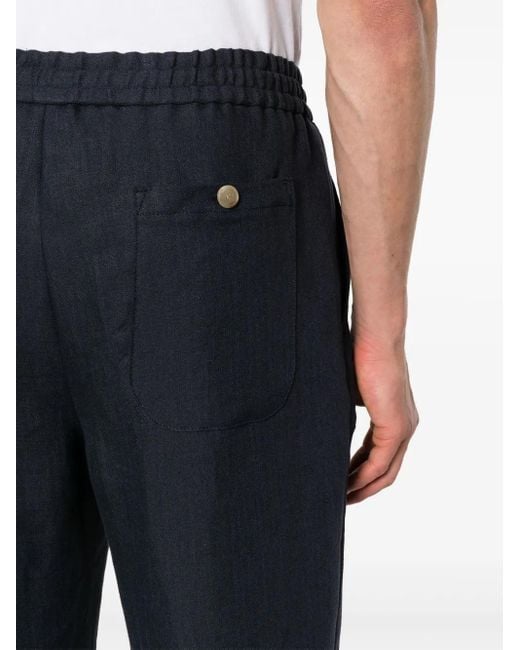 Etro Blue Linen Trousers for men