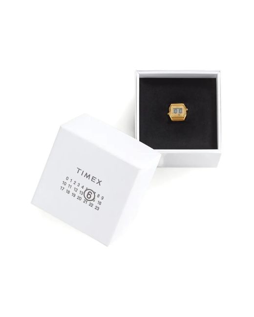 MM6 by Maison Margiela Metallic X Timex Digital 19Mm Ring Watch