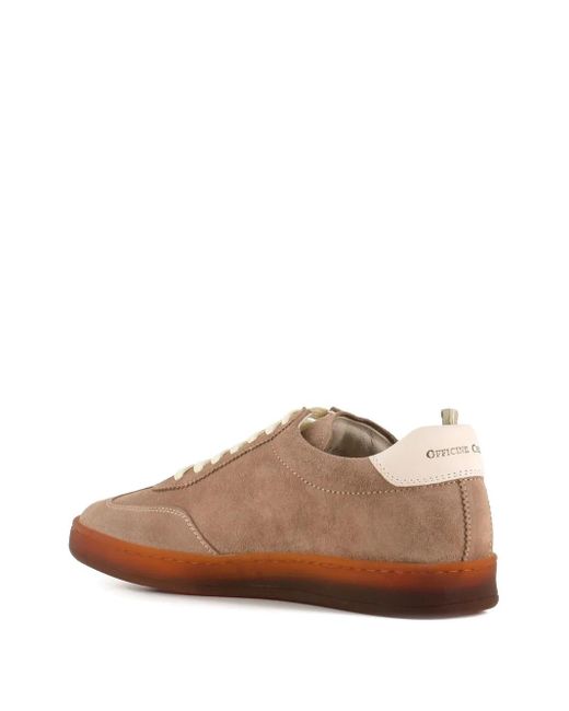 Officine Creative Brown Suede Lace-Up Sneakers