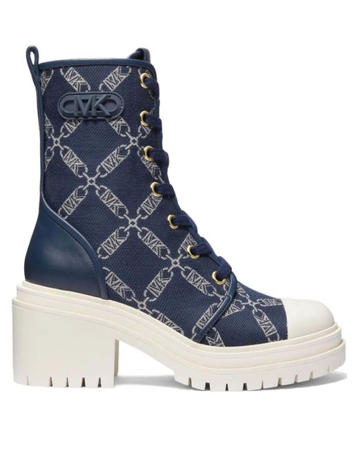 MICHAEL Michael Kors チャンキーソール コンバットブーツ Blue