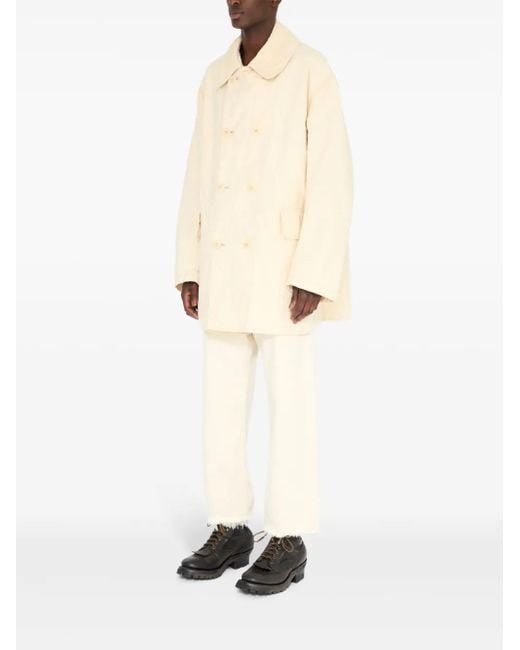 Maison Margiela Natural Cotton Double-Breasted Jacket for men