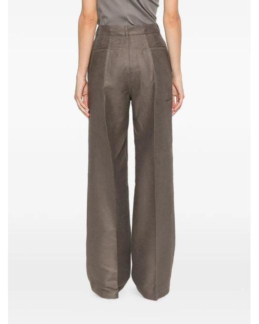 Rick Owens Brown Belt-Loop Palazzo Pants