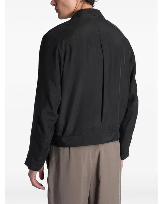 Emporio Armani Gray Pleat-Detail Jacket for men
