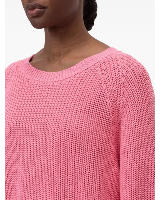 Closed Pink Long Sleeve Crew-Neck Sweater