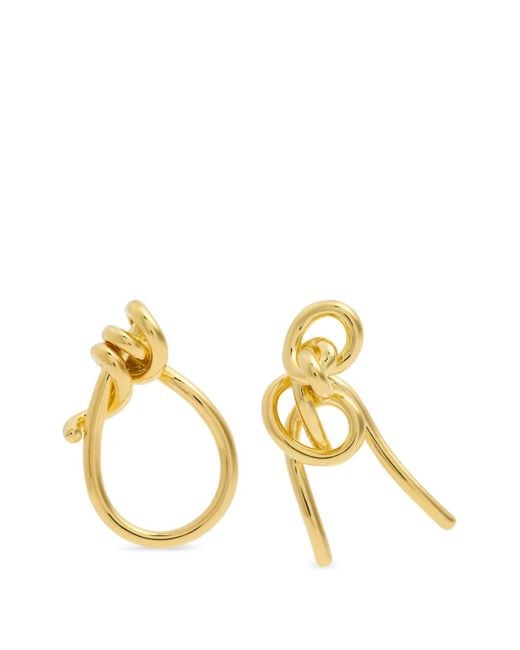 Completedworks Metallic Notsobig Knot Drop Earrings
