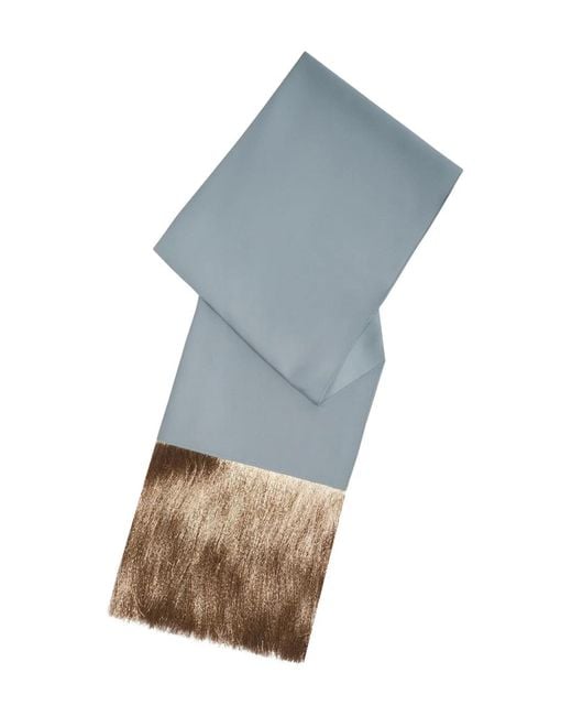 ‎Taller Marmo Blue Zizi Stole Fringed Scarf