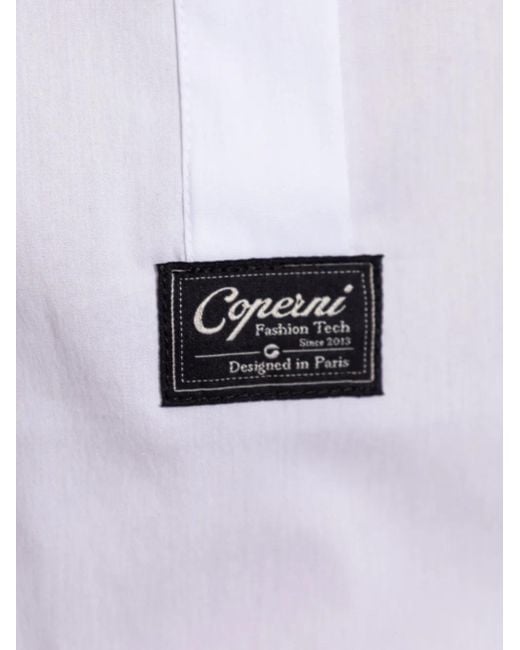 Coperni White Logo-Patch Shirt