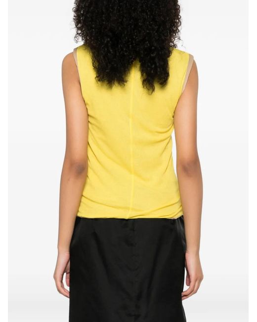 Sportmax Yellow Contrast Trim Top