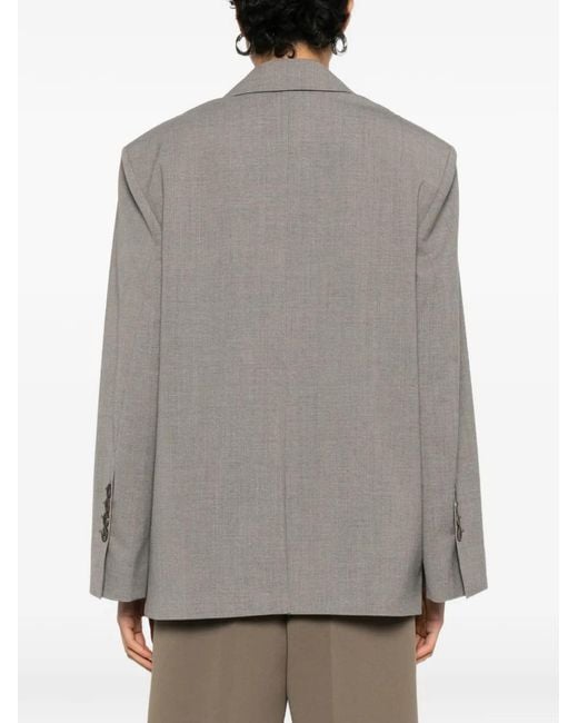 By Malene Birger Gray Liva Buttoned Blazer