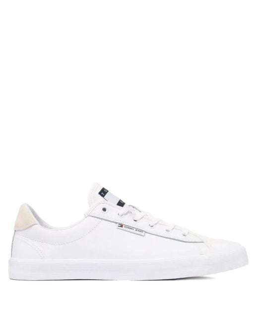 メンズ Tommy Hilfiger ロゴ スニーカー White