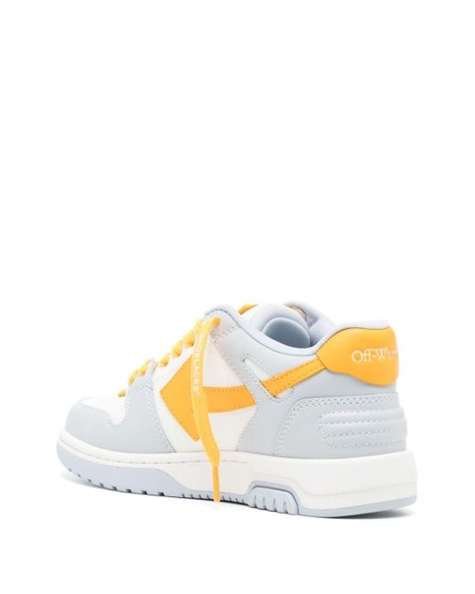 Sneakers Out of Office in pelle di Off-White c/o Virgil Abloh in Metallic