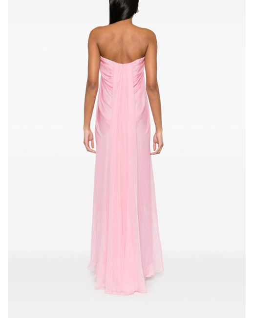 Alexander McQueen Strapless Maxi-jurk in het Pink