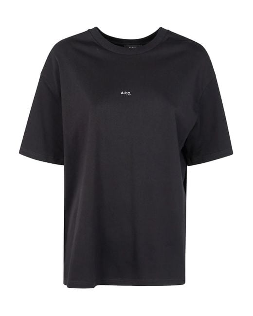 A.P.C. Black A. P.C. Boxy Micro Logo Gots T-Shirt
