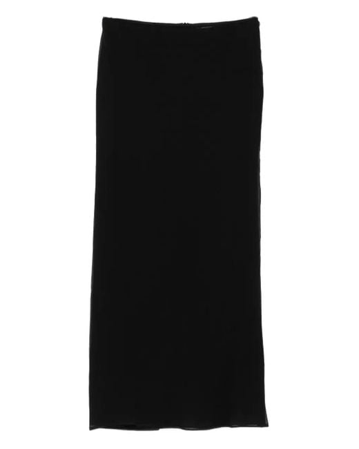 Wardrobe NYC Black Gerippter Midirock