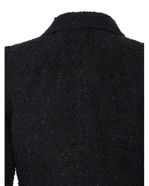 Balenciaga Black Hourglass Tweed Blazer