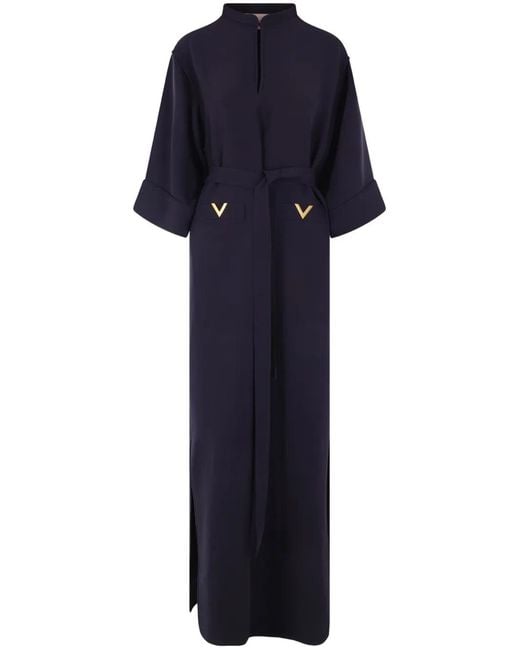 Valentino Garavani Blue Cady Couture Vgold Gown