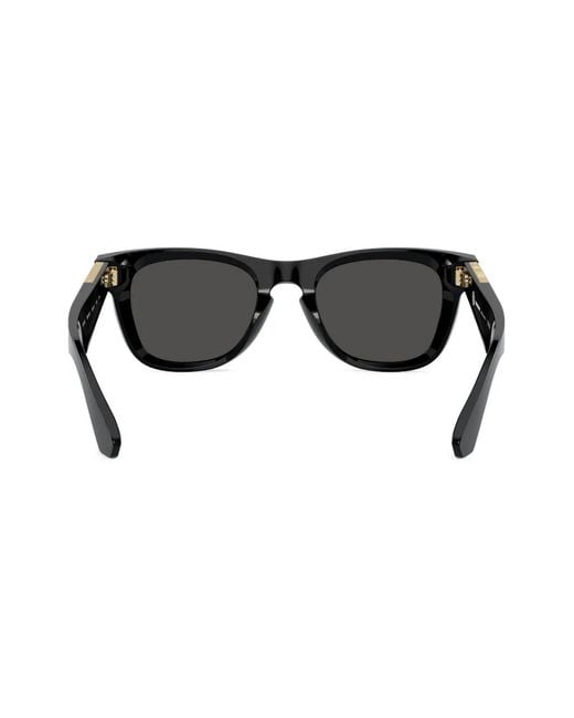 Burberry Black Logo-Plaque Square-Frame Sunglasses for men