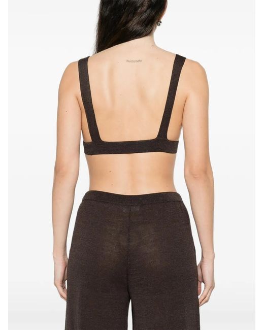 P.A.R.O.S.H. Black V-Neck Top