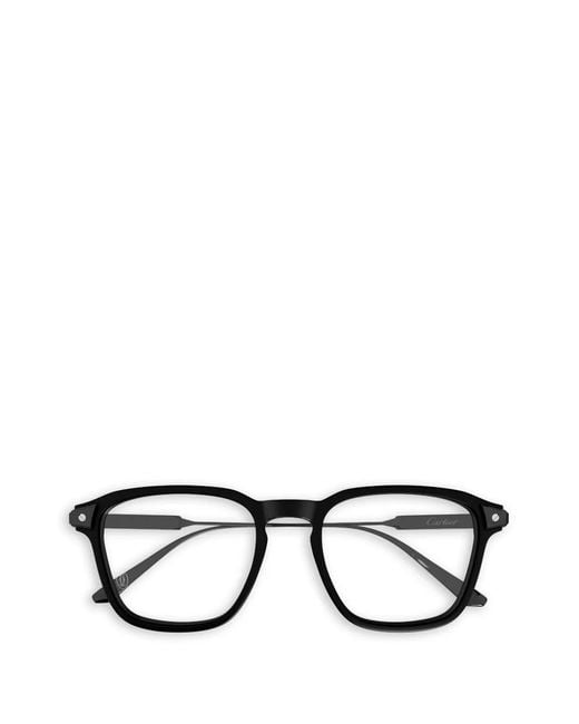 Cartier Black Square-Frame Glasses for men