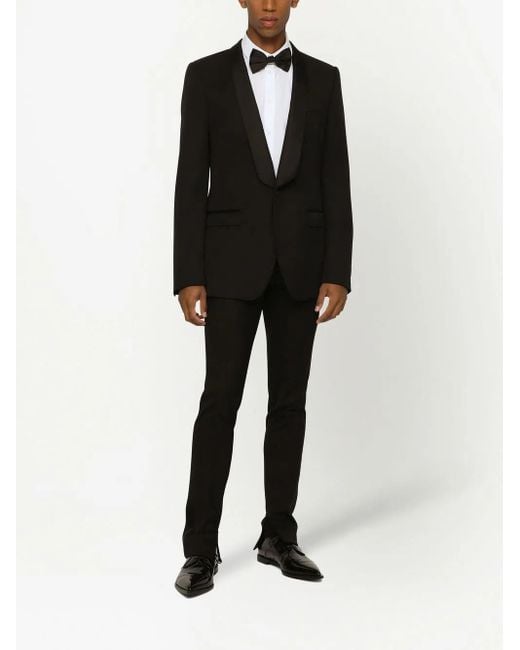 Dolce & Gabbana Black Sicilia-Fit Single-Breasted Blazer for men