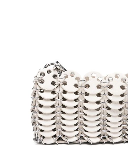 Rabanne White Nano Iconic 1969 Cross Body Bag