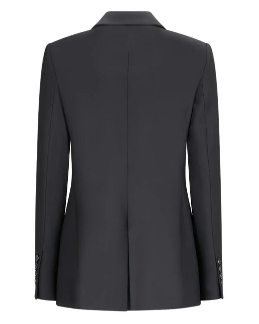 PT Torino Black Six-Button Peak-Lapel Jacket