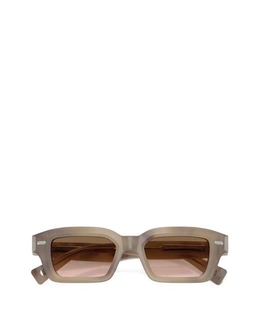 Brunello Cucinelli Natural Rectangle-Frame Sunglasses