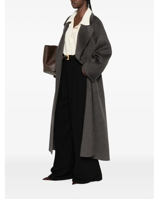 Arma Black Nouk Belted Wool Coat