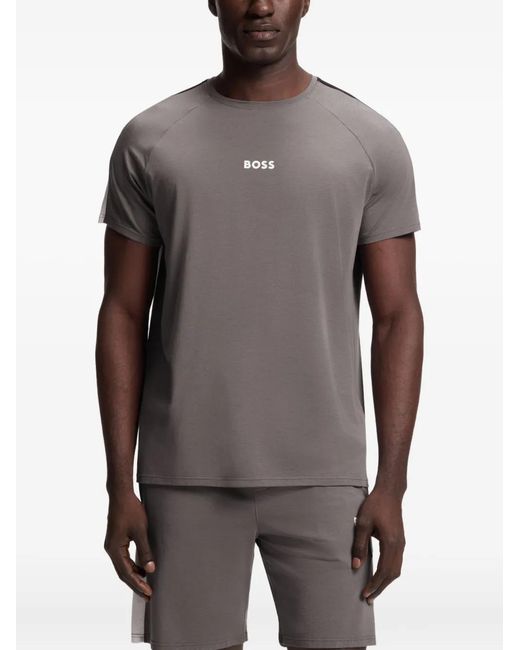 Boss Gray Colour-Block Two-Piece Set for men