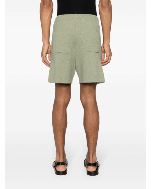 Nanushka Green Drawstring-waist Knitted Shorts - Men's - Nylon/organic Cotton for men