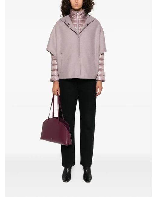 Herno Gray Hooded Puffer Jacket