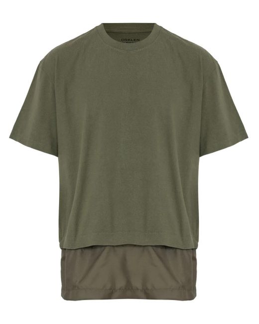 T-Shirt Con Design A Strati di Osklen in Green da Uomo