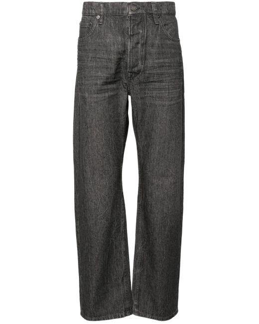 WOOD WOOD Gray Al Rigid Mid-rise Straight-leg Jeans for men