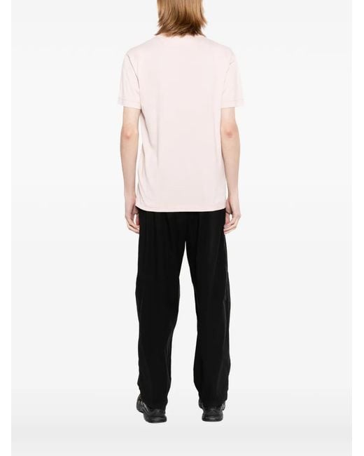 Stone Island Pink Logo-Patch T-Shirt for men