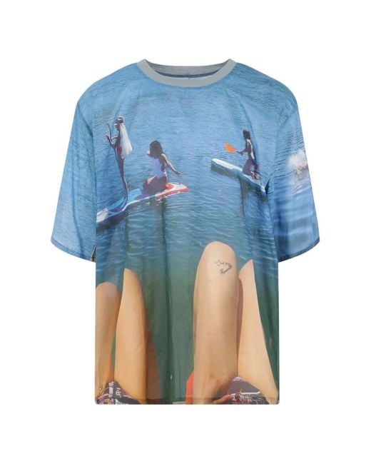 Bless Blue Photographic-Print T-Shirt for men
