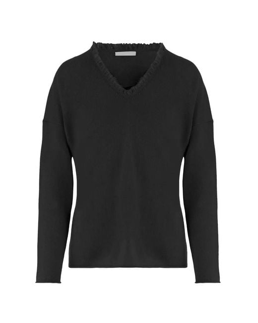Pull À Col V Allude en coloris Black