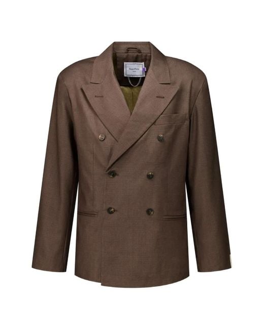 House Of Sunny Brown Blazer À Boutonnière Croisée for men