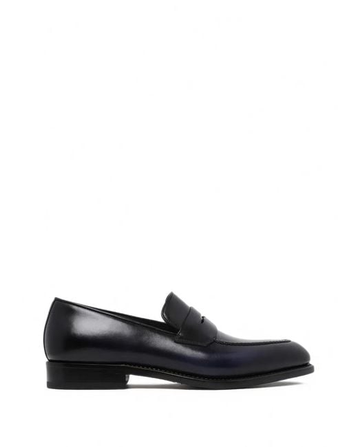Ferragamo Black Tramezza Penny Loafers for men